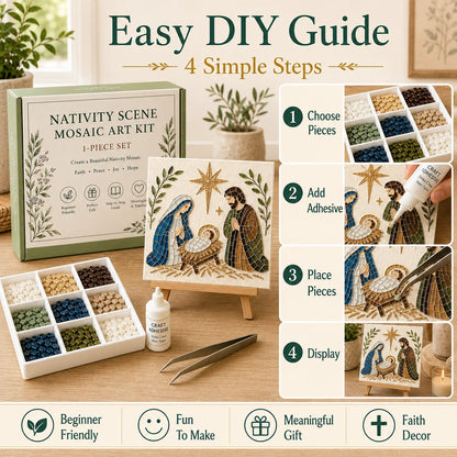💥 LAST DAY 49% OFF - Nativity Sea Glass Art Kit – Beginner-Friendly ✨