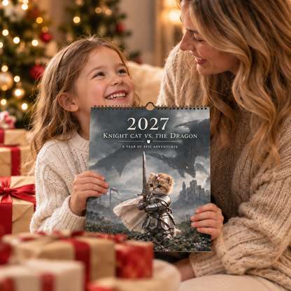 🐱2027 Knight Cat vs. The Dragon Calendar