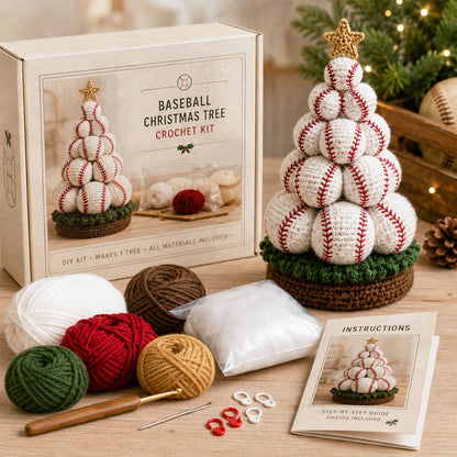 Sports Ball Christmas Tree Crochet Kit