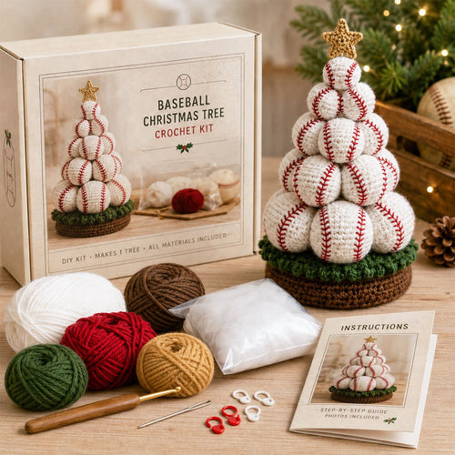 Sports Ball Christmas Tree Crochet Kit
