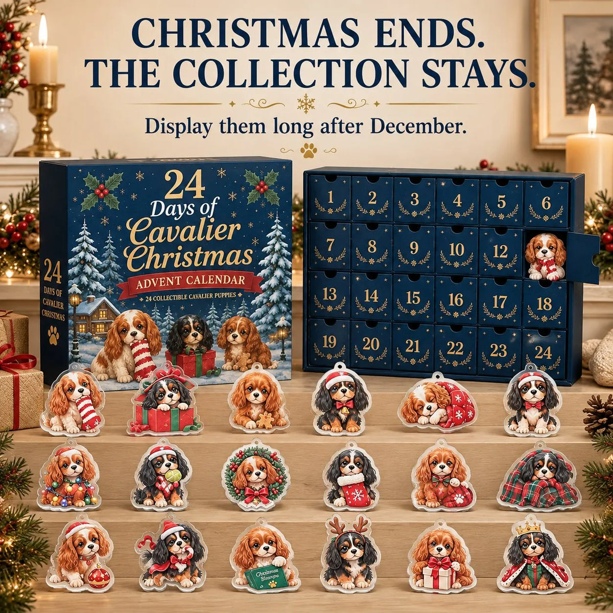 🐶 24 Days of Cavalier Christmas Advent Calendar 2026 – 24 Collectible Cavalier Surprises