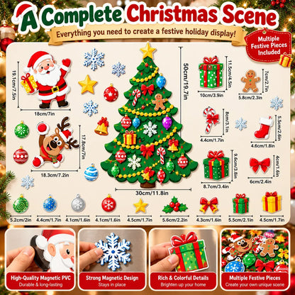 ⏳ Last Day 49% OFF – 🎄DIY Magnetic Christmas Fridge Decor | Reusable Tree & Holiday Magnets for Family Fun 🧲