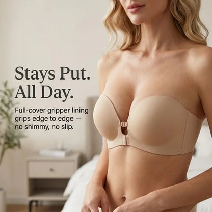 Women's Strapless Front Closure Push-Up Bra