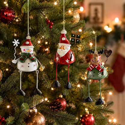 🌲Hot Sale Only ￡12.99!!!✨ Hand-Painted Metal Dangling Leg Christmas Ornaments