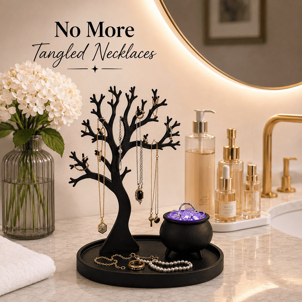 🔥Last Day 50% OFF - 🌳 Illuminated Jewelry Tree Organizer
