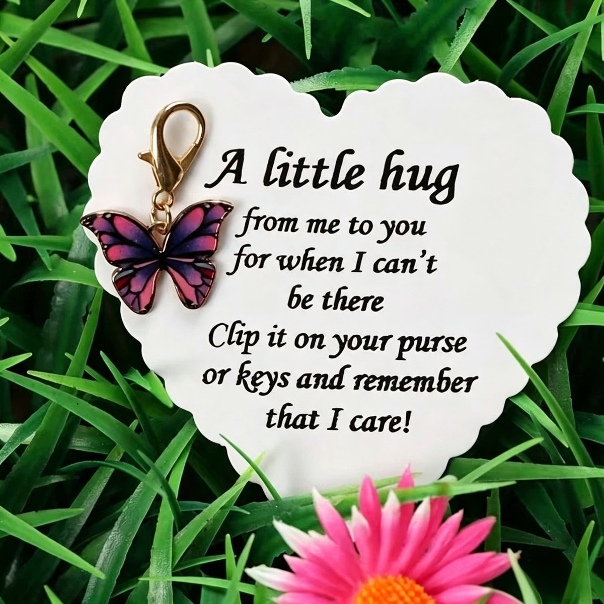 🦋Elegant Butterfly Charm with Warm Card