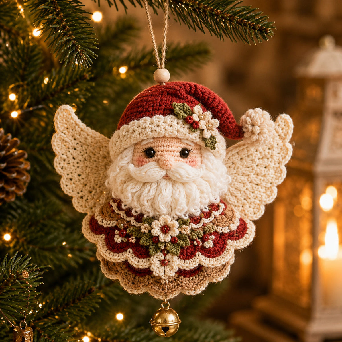 🔥49% Off Last Day🔥DIY Christmas Angel Crochet Ornament Kit – Handmade Holiday Tree Decoration