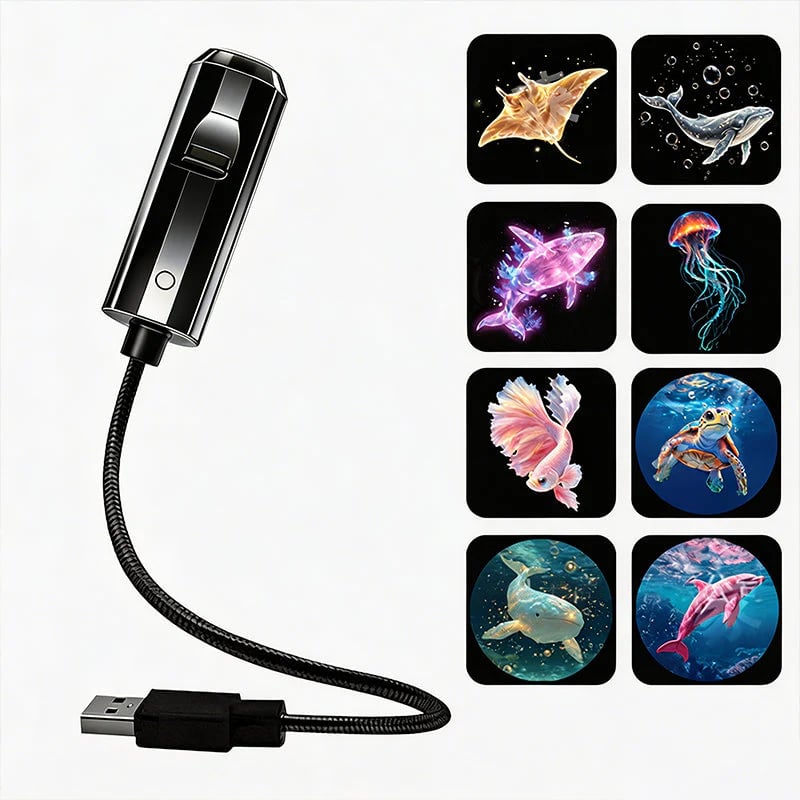 USB Galaxy & Moon Projector Night Light
