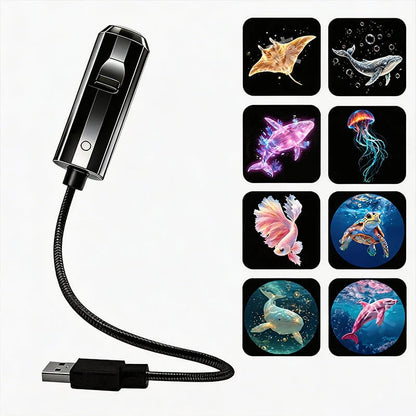 USB Galaxy & Moon Projector Night Light