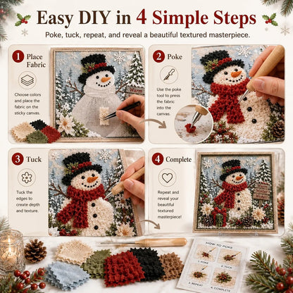 🔥HOT SALE 49% OFF 💥🎄 3D Christmas Fabric Poke Art DIY Craft Kit