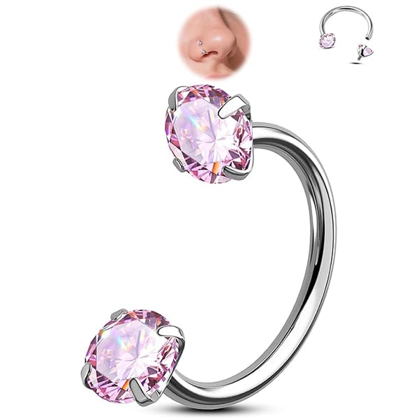 Buy 1 Get 1 Free⏰Horseshoe Gem Nose Ring – Internally Threaded & Comfortable