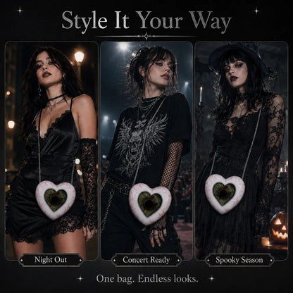 🔥Last Day 50% OFF 🖤👁 Gothic Heart Eye Statement Crossbody Bag