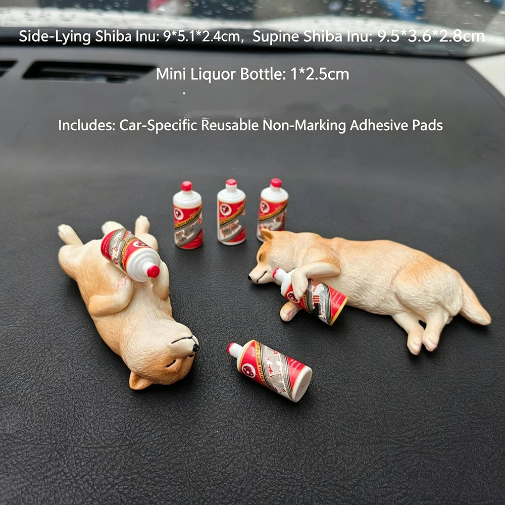 🐕Realistic Drunken Shiba Inu Puppy Car Ornament