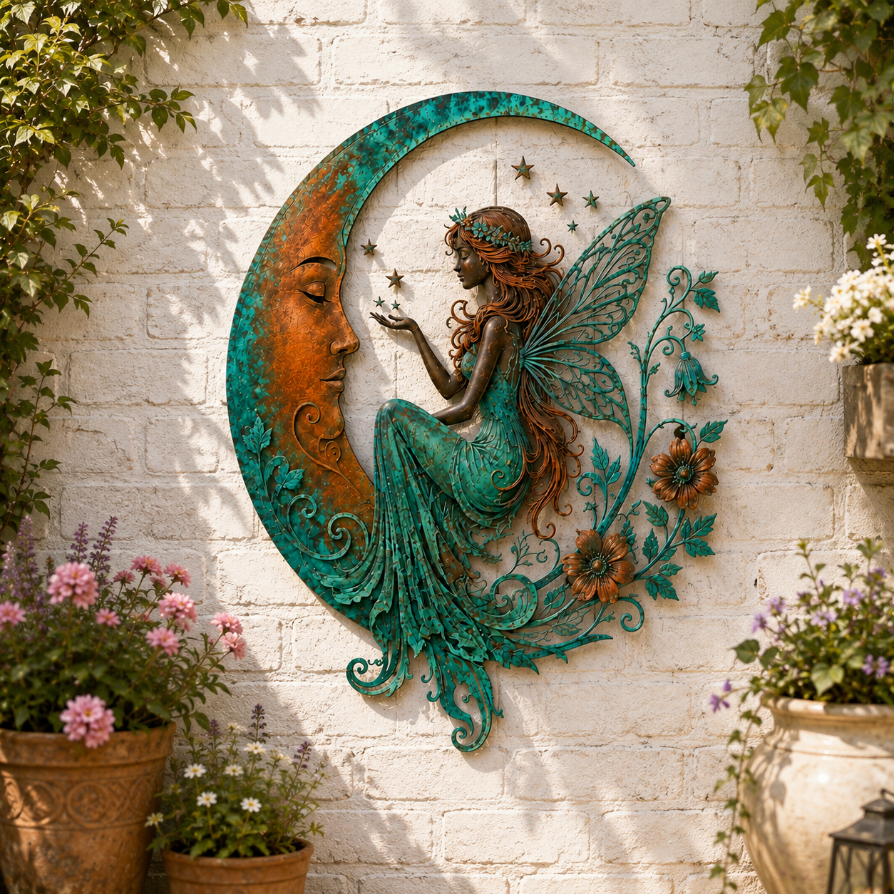 Moon Virgin Mary Garden Wall Decor