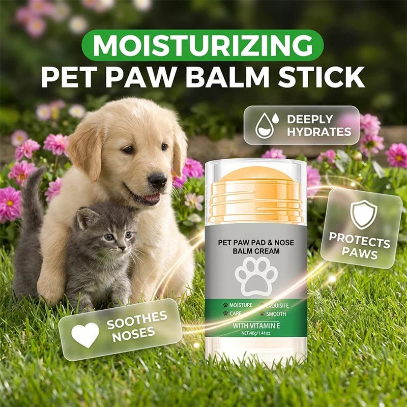 🔥Hot Sale 49% OFF🔥 Moisturizing Pet Paw Balm Stick – Coconut & Beeswax, Lick-Safe, No-Mess 🐾