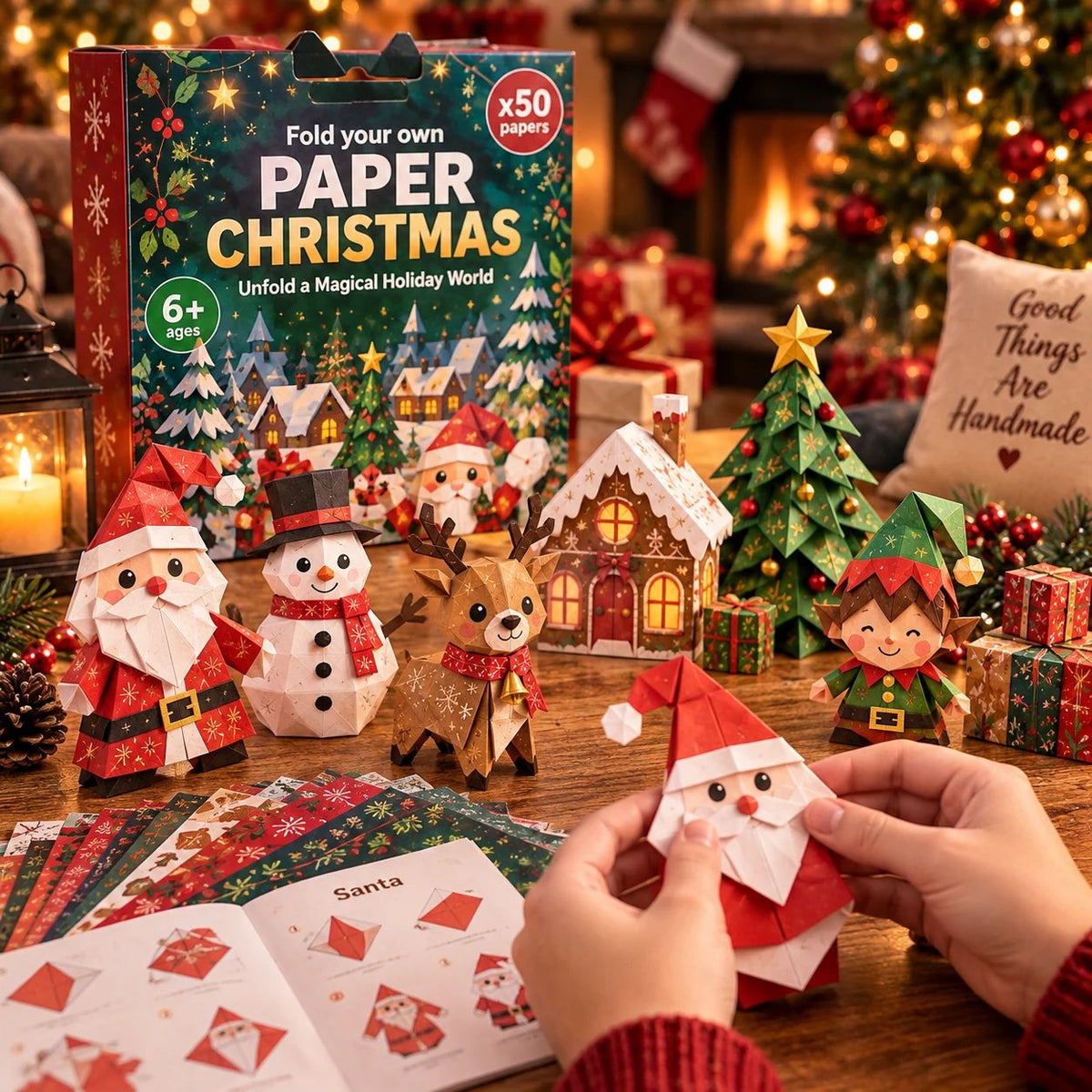 🔥🧘Relaxing & Beginner-Friendly- 3D DIY Paper Christmas(💕Step-by-Step Guide Included)