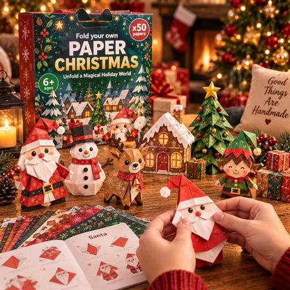 🔥🧘Relaxing & Beginner-Friendly- 3D DIY Paper Christmas(💕Step-by-Step Guide Included)