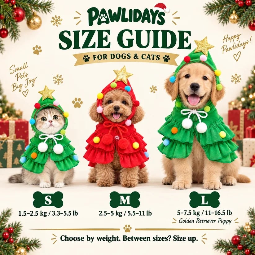 🎄Walking Christmas Tree Pet Costume ⭐ – Cozy Holiday Dress-Up Outfit for Dogs & Cats🐶🐱❤️