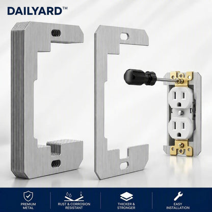 Wall Plate Spacers for Electrical Outlets – Heavy-Duty Metal Outlet Leveling Plates for Loose, Recessed & Crooked Boxes
