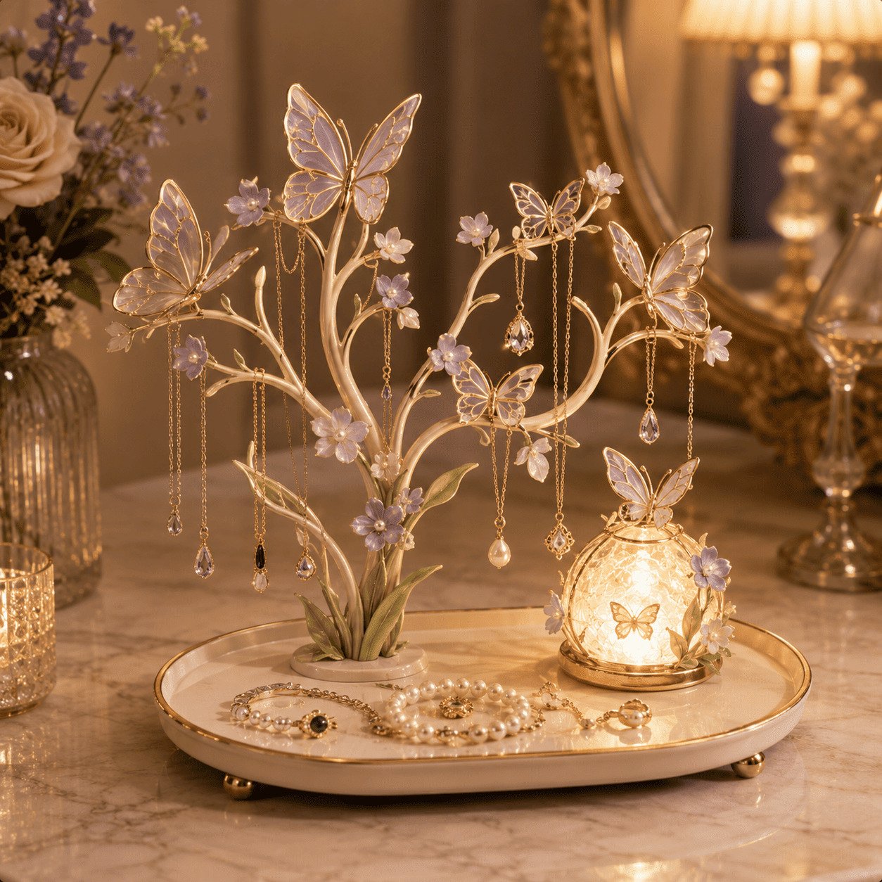 🔥Last Day 50% OFF - 🌳 Illuminated Jewelry Tree Organizer