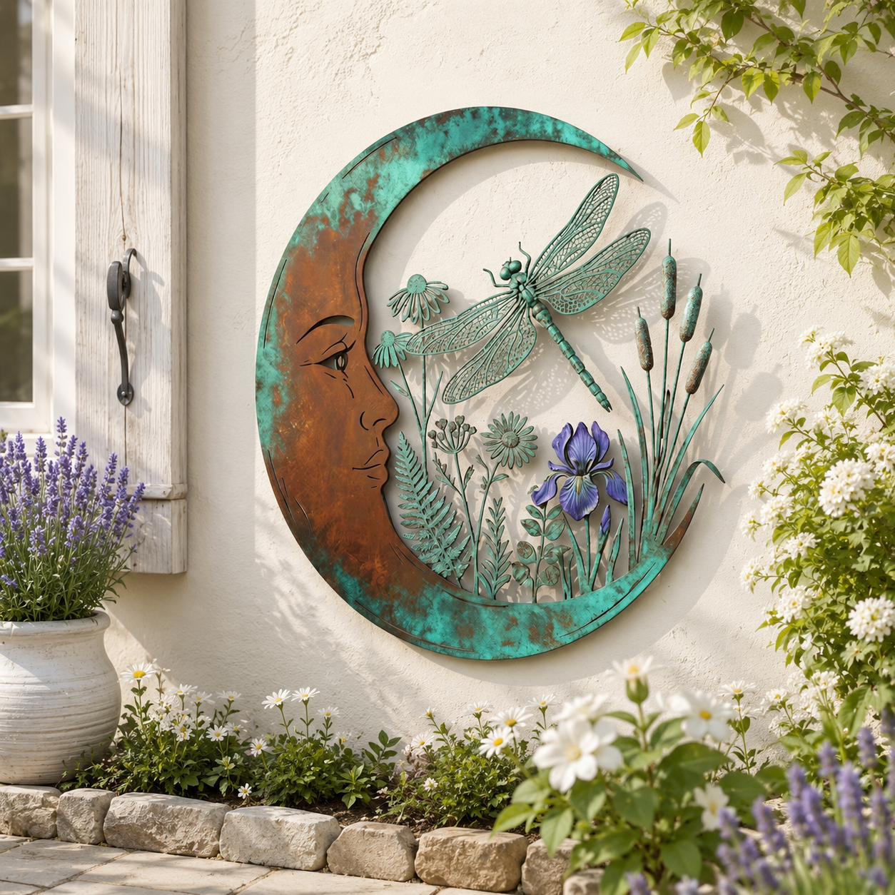 Moon Virgin Mary Garden Wall Decor