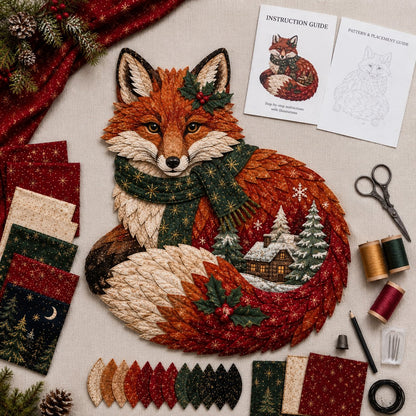 🔥Last Day 49% OFF - 🎄🎅Christmas Woodland Wildlife DIY Patchwork Kit – ✨Create a Festive Handmade Keepsake (📦Buy 2 Free Shipping)