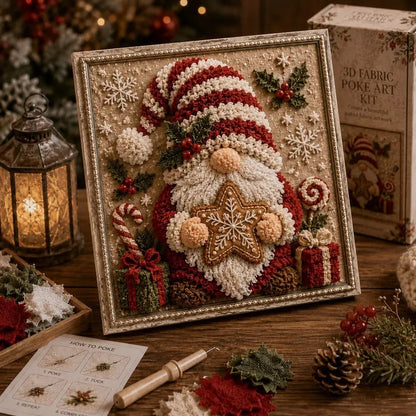 🔥HOT SALE 49% OFF 💥🎄 3D Christmas Fabric Poke Art DIY Craft Kit