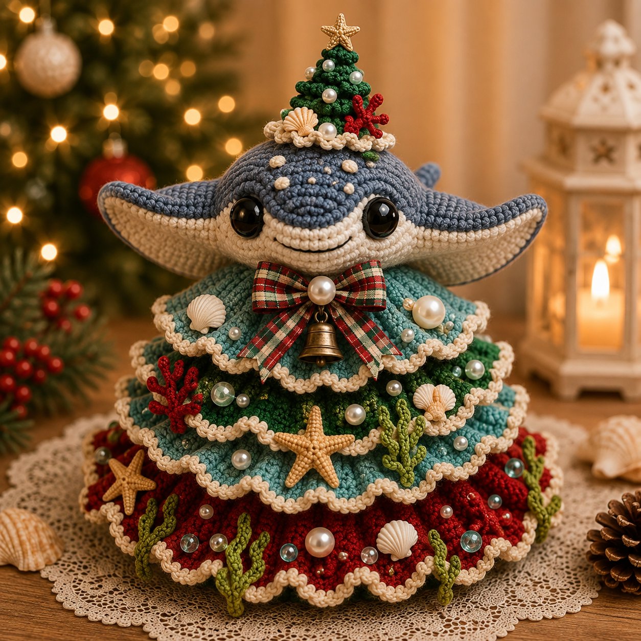 ⏳ Last Day 49% OFF – 🌊 Beginner-Friendly DIY Layered Ocean Christmas Yarn Art Kit Collection | Complete Kit with All Tools & Step-by-Step Guide Included 💕