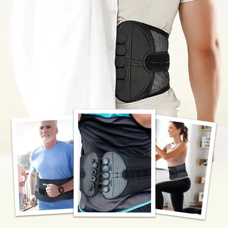 ✨Relieve Back Pain Anytime, Anywhere🎉Adjustable Double Pulley Breathab
