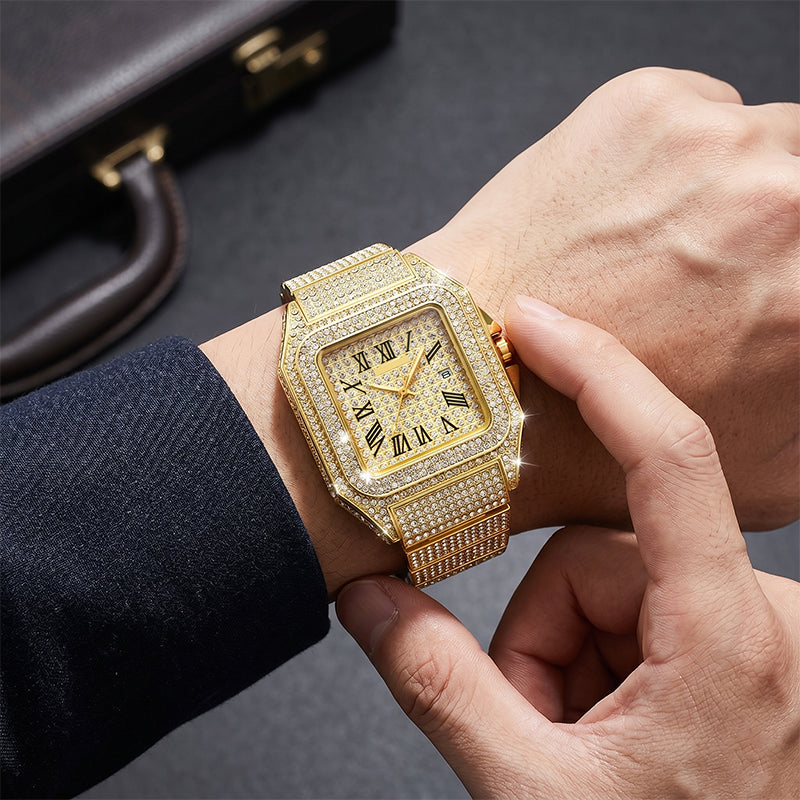 ✨dailyardpromax™ Luxury Square Rhinestone Watch – Elegant Sparkle for Every Occasion✨