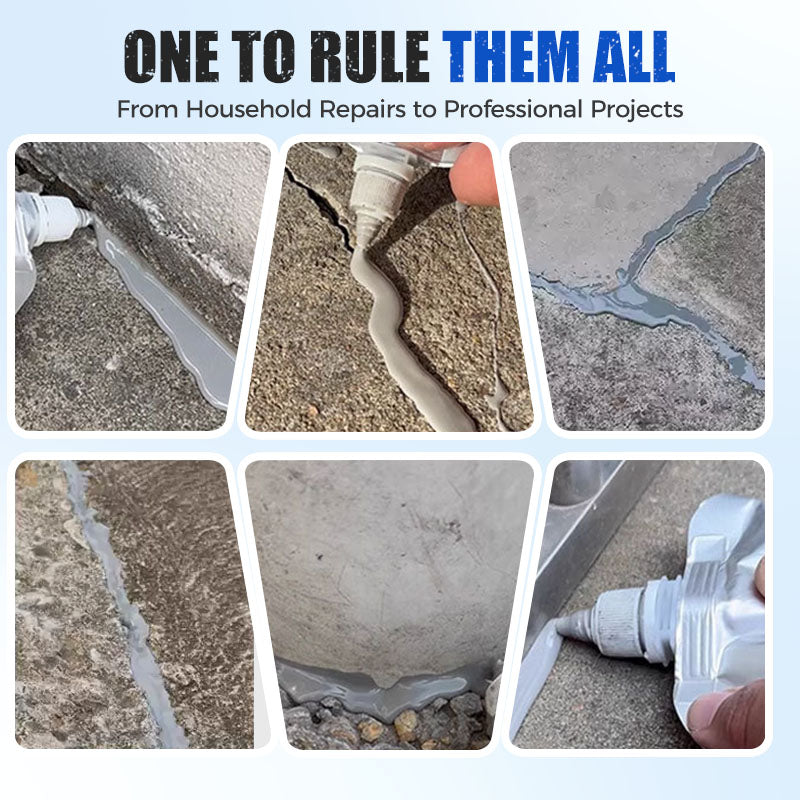 📢📢49% OFF !! ⏰Extra-Strength New Formula Concrete Crack Repair Filler, Waterproof Heavy-Duty Crack Adhesive for Driveway, Patio & Wall Cracks