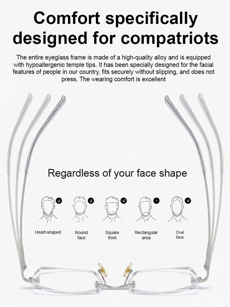 【Co-Created by Designers】Gypsophila Smart Zoom and Color-Changing Reading Glasses, Auto Focus Distance Near Progressive Multi-focus HD Vision