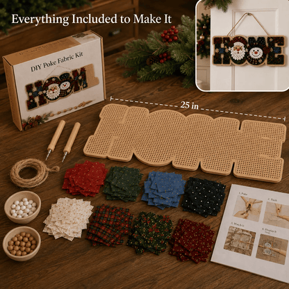 🔥49% Off Last Day - 🎄 ✨ DIY Fabric Poke Art HOME Sign Kit 🏡