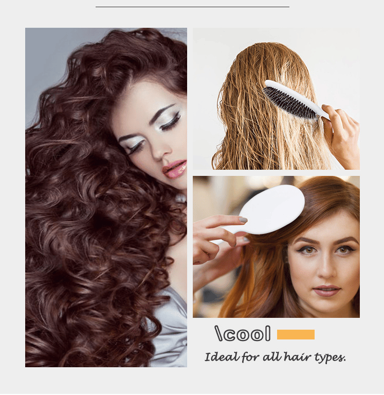 Viral World-Famous 5x Sold Out Paddle Brush - Smoother, Stronger, Shinier Hair - Boar Bristle Brush with Nylon Bristles and Microsphere Massaging Tips