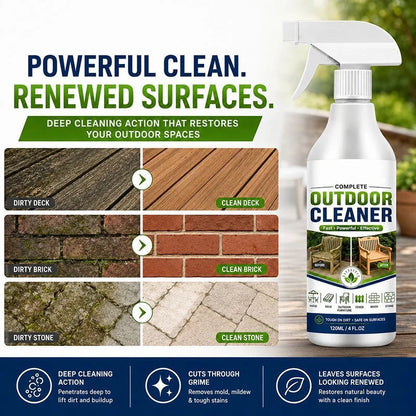 🌿 LIMITED-TIME 50% OFF! Outdoor Surface Cleaner Spray, Fast Acting Stain Remover for Patio, Wooden Furniture & Outdoor Surfaces