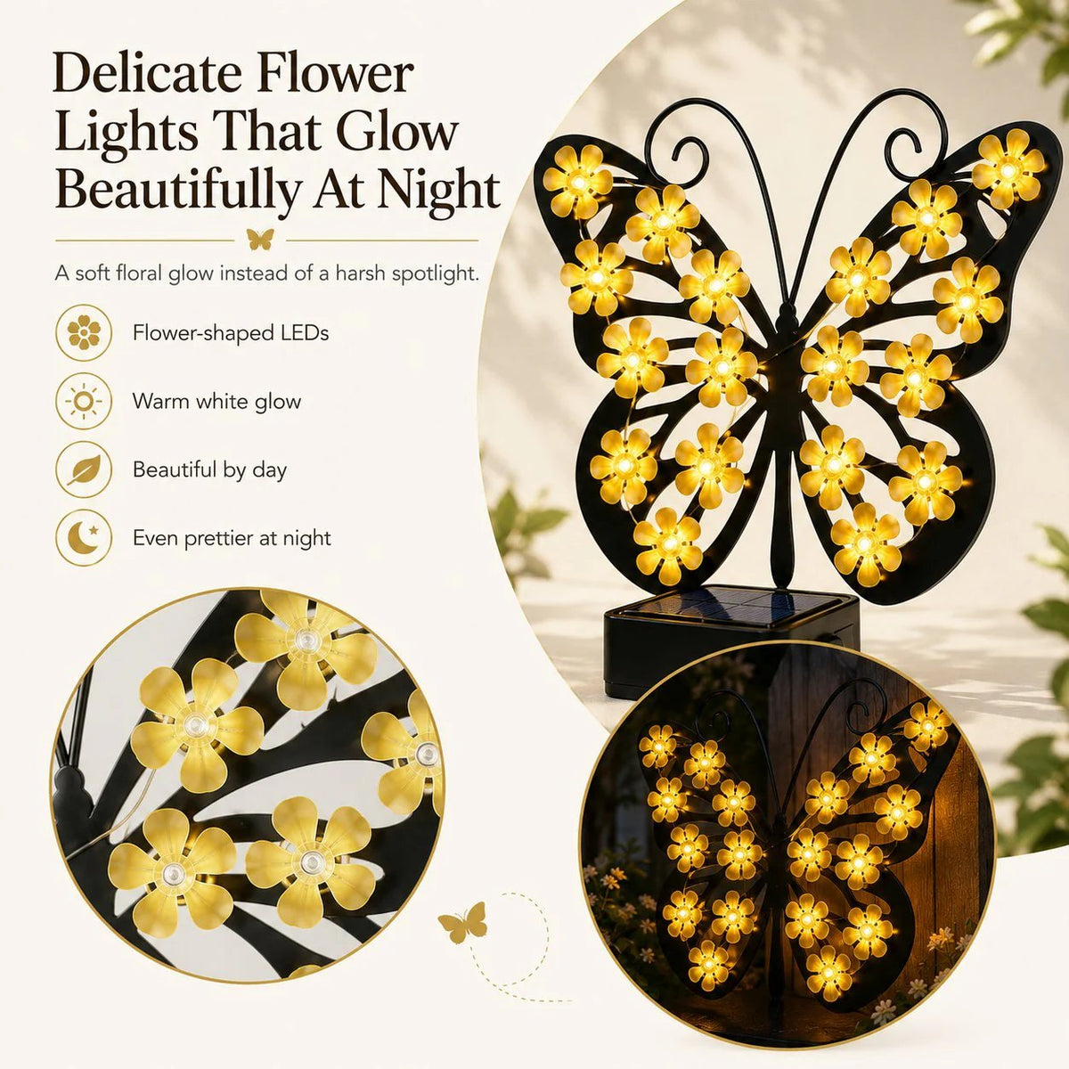 💯🦋 Solar Butterfly Garden Light
