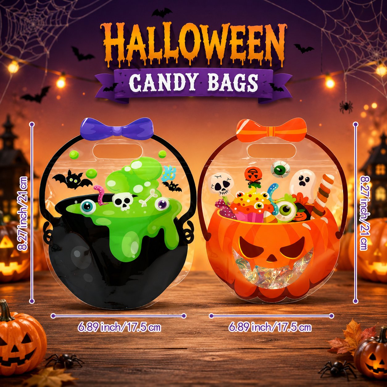 🔥 FROM £7.99 | Halloween Treat Bags – 10/30/50PCS Party Packs 🎃