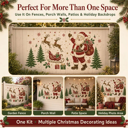 🔥Last Day — 49% OFF! 🎅Christmas Santa Claus Wall Stencil✨