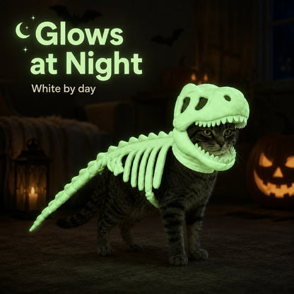 🦖 Halloween Season Sale 50% OFF– Glow-in-the-Dark Dinosaur Skeleton Pet Costume
