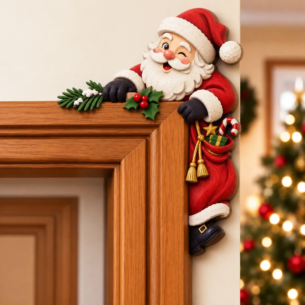 ⏳ Last Day 49% OFF – 🎄 3D Christmas Peekaboo Door Frame Corner Decor | 8 Festive Character Designs with Left & Right Options for Doorways, Entryways & Holiday Corners ✨