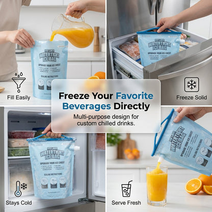 Large-Capacity Leak-Proof Ice Bag – Reusable Cooler Ice Pack – Durable, Instant-Use Cooling Solution