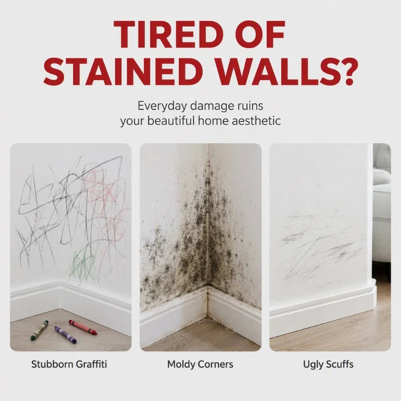 🔥PROMO 49%! Waterproof wall repair paste 🧱 With built-in roller, easy repair without extra tools ✨🖌️