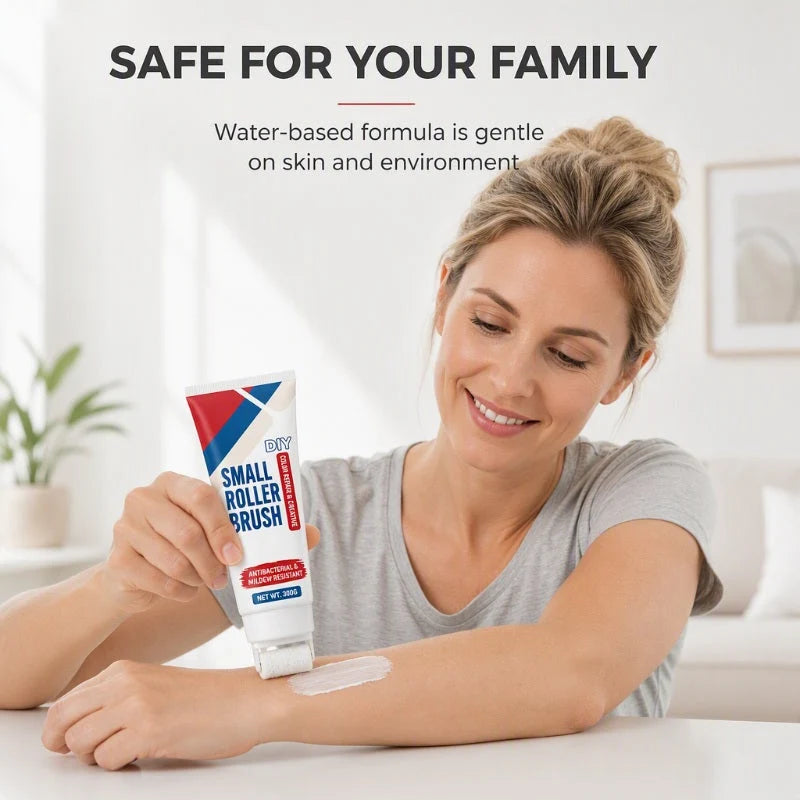 🔥PROMO 49%! Waterproof wall repair paste 🧱 With built-in roller, easy repair without extra tools ✨🖌️