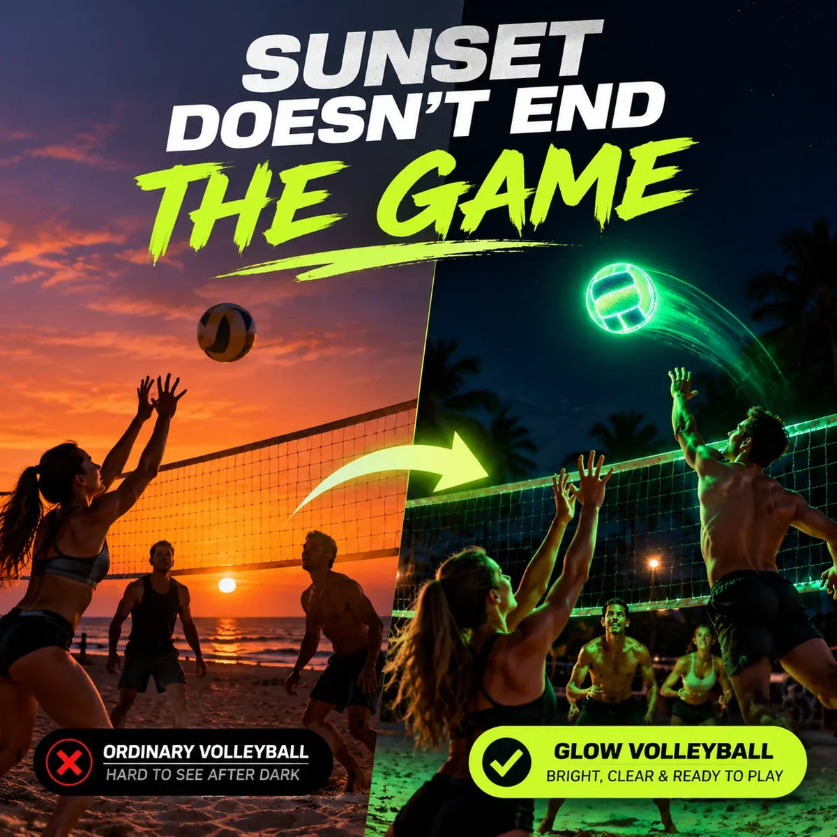 🏐 Light-up Volleyball – Keep The Game Going After Dark ✨