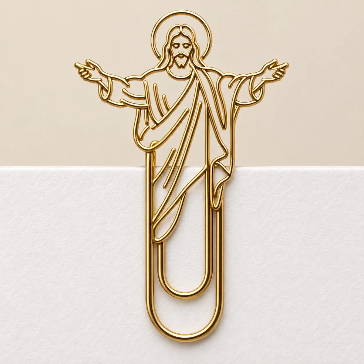 ✝️Faith-Inspired Gold Paper Clips — Meaningful Christian Bookmarks