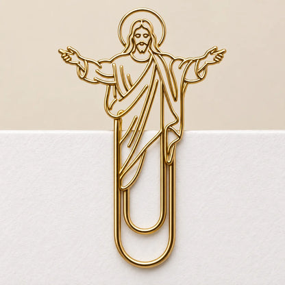 ✝️Faith-Inspired Gold Paper Clips — Meaningful Christian Bookmarks