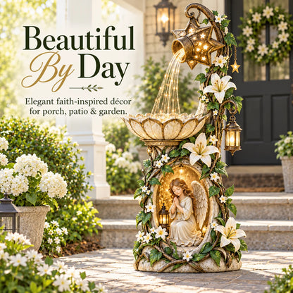 🔥 Last Day 49% Off👼✨ Angel Starlight Garden Fountain™ – Faith-inspired Lighted Outdoor Decor