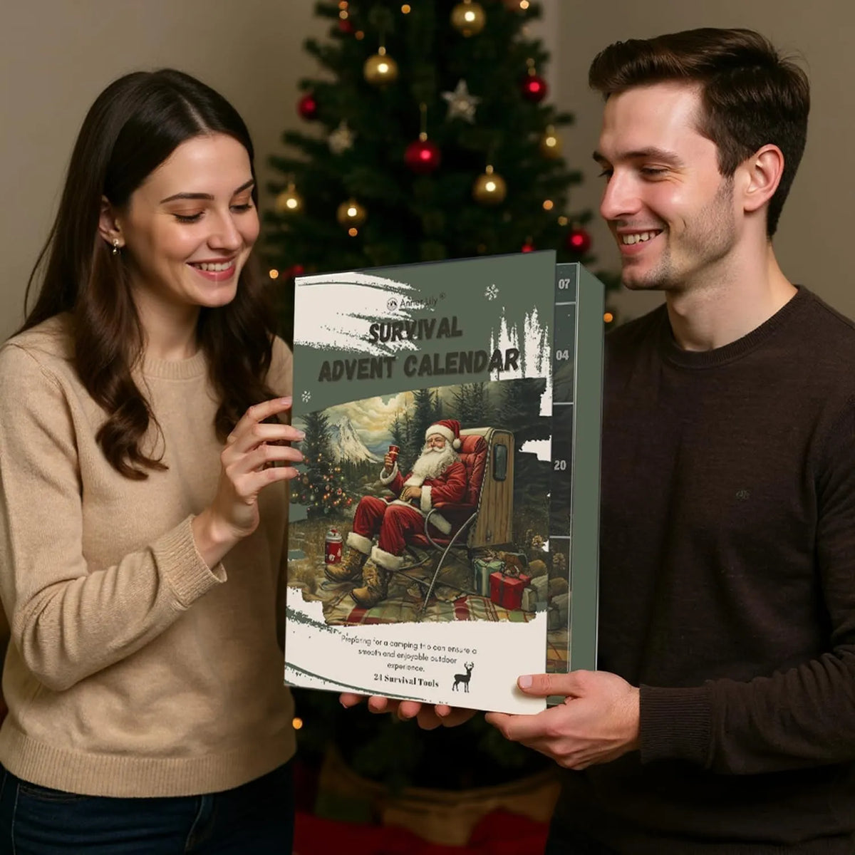 ⏰Limited time free shipping!🔥 2026 Men's Survival Advent Calendar | 24-Day Countdown