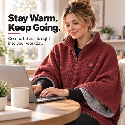 💥FLASH SALE: 49% OFF!USB Rechargeable Heated Shawl Blanket with 3-Level Temperature Control