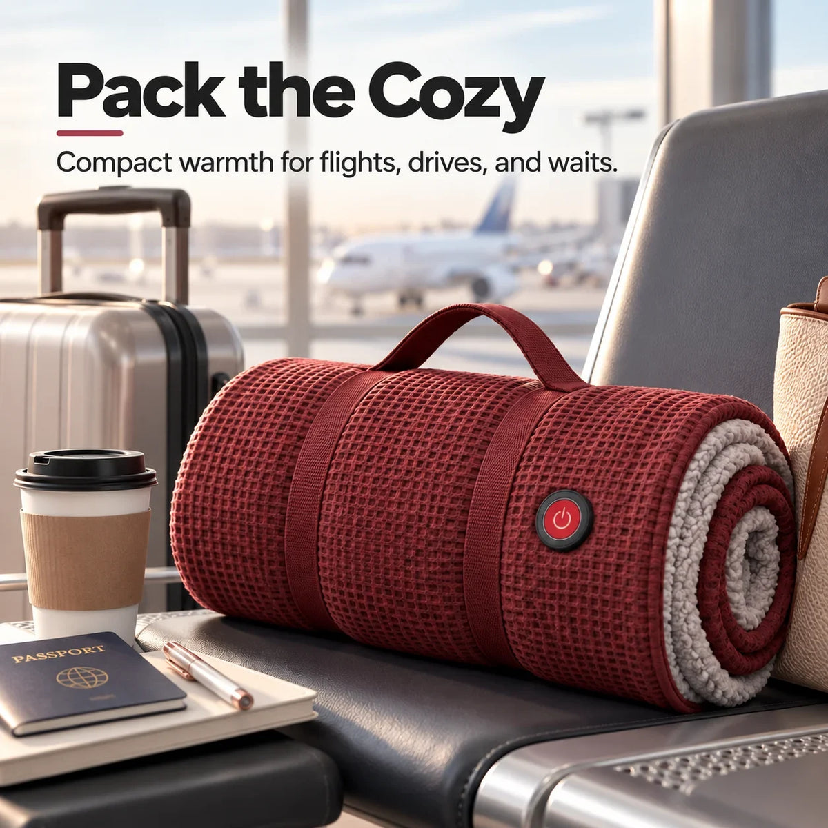 💥FLASH SALE: 49% OFF!USB Rechargeable Heated Shawl Blanket with 3-Level Temperature Control